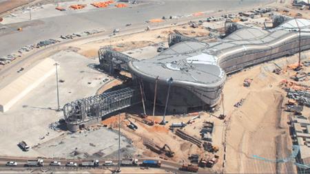 آخر مستجدات شهر مارس - 2016 : عملية بناء مبنى المطار الجديد