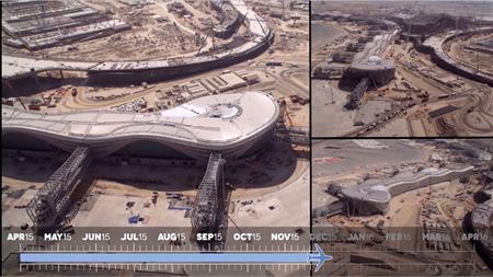 التطورات في مبنى المطار الجديد خلال العام الماضي